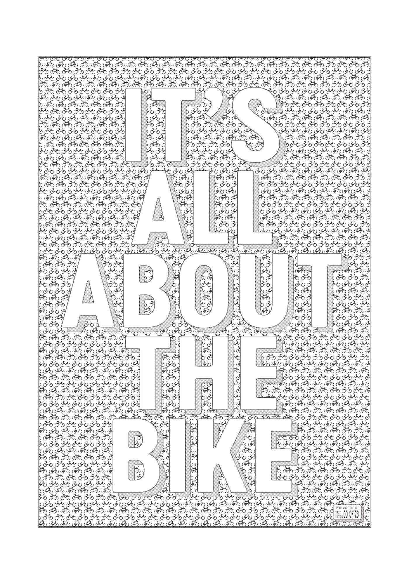 It’s All About The Bike – First Edition Plot